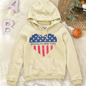 Sweat à capuche '' SOSH 4 Hoodie '' pour fille, imprimé cœur de Brooklyn - Product Image 1