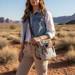 Vintage Cowhide Leather Hair On Backpack Travel Laptop Rucksack School Bag Handmade Durable Quality LHBP-0034 - Product Image 2