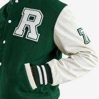 Jaket Varsity Kulit Kustom Musim Dingin Grosir Cepat Kering Laris Manis Unisex Kerah Bulat Gaya Vintage Hip Hop
