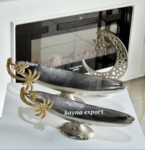 Bol en métal doré poli fait main Kayna Export avec motif feuille – Bols décoratifs de luxe écologiques pour fêtes et cadeaux - Product Image 5