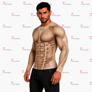 Camiseta de Compresión Elite MMA, 240 GSM, Poliéster y Spandex, Manga Larga, Absorbe el Sudor, Secado Rápido, Ajuste Atlético, Protección para Entrenamiento, OEM - Product Image 2