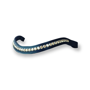 Saman สายหนังรูปม้าทำจากหนังสีทองประดับพลอยเทียมสีทองอ่อน - Product Image 4