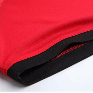 Conjunto de Camiseta de Fútbol Roja con Cuello en V para Hombre, Manga Corta, Uniformes de Poliéster que Absorben la Humedad para Adultos, Todas las Temporadas - Product Image 2