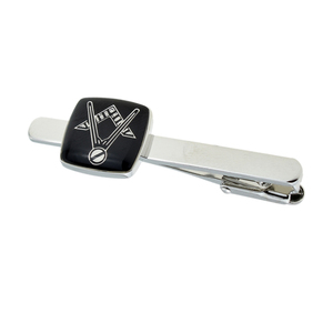 Pince à cravate maçonnique, symbole carré et compas, accessoire élégant pour homme, cadeau de la franc-maçonnerie, pour membre de loge, tenue de cérémonie, costume - Product Image 2