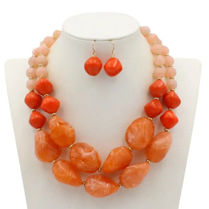 Collier de perles en résine, bijoux fantaisie pour femmes, fabrication indienne, cadeau, colliers de fête - Product Image 1