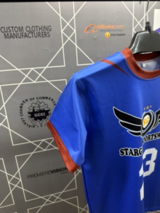 เสื้อฟุตบอลสีน้ำเงินสำหรับผู้ชาย Stargaze Sportswear พิมพ์ลายแบบ Sublimated ระบายเหงื่อได้ดี แขนสั้น ทรงปกติ ชุดทีมสำหรับผู้ใหญ่ - Product Image 2