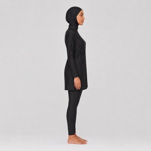 Maillot de bain islamique modeste, nouveau style, grande taille, écologique, imperméable, respirant, en Spandex/Polyester, ensemble Burkini très modeste - Product Image 2
