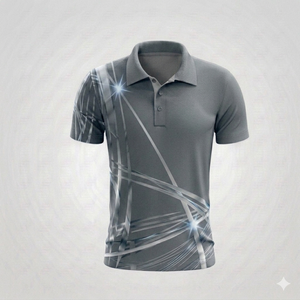 Ropa de Golf Personalizada de Alta Calidad, Material Deportivo de Secado Rápido, Corte Ajustado, Estampado Deportivo, Antiarrugas, con Bolsillo, Camisa Casual para Hombre - Product Image 5
