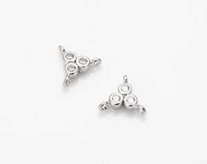 925 Sterling silver Y Shape Bezel Set Cubic Zirconia Gemstone Handmade Designer Connector Charm For Women Wholesale Bulk - Product Image 5