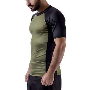 Custom <b>Men</b> Short Sleeve Rash Guard <b>Compression</b> <b>Shirt</b> MMA BJJ Jiu Jitsu Surfing Swim Gym Fitness Quick Dry UV Protection Top - Product Image 5
