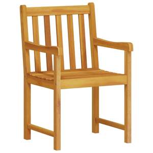 Juego de comedor de jardín de madera maciza de acacia marrón de 5 piezas - Product Image 5