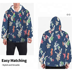 Sweat-shirts en polaire pour hommes de haute qualité, couleur unie, 100% polyester, impression par sublimation personnalisée pour service OEM - livraison directe - Product Image 2