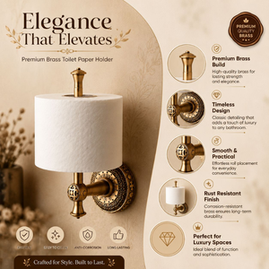 Porte-rouleau de papier toilette vertical en laiton de qualité supérieure, mural, décoratif de luxe, doré antique, pour salle de bain, accessoires de maison - Product Image 5