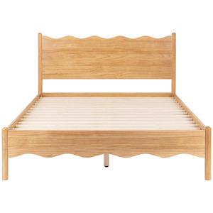 Aleya <b>Bed</b> <b>Frame</b> Made Of Mahogany Wood High Quality With Natural Wood Color For Bedroom Furniture - Product Image 2