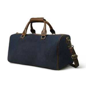 Bolsa de Viaje de Cuero Genuino, Gran Capacidad, Ligera, Portátil, con Cierre de Cremallera, para Viajes Deportivos - Product Image 1