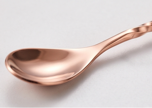 Elegant Rose Gold Cocktail Stirrer Spoon Fork <b>Bar</b> <b>Tool</b> Stainless Steel Modern Design Reusable Mixology Utensil - Product Image 2