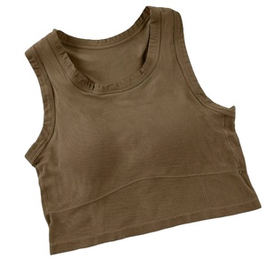 1/2ชิ้นเสื้อแขนกุดเอวลอยสำหรับผู้หญิงสปอร์ตชุดชั้นในยางยืดด้านหลังสวยพร้อมแผ่นยางยืดยกทรงสตรีสไตล์เกาหลี - Product Image 1