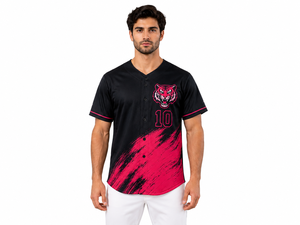 Uniforme de Béisbol de Alta Calidad, Última Moda, Transpirable, de Poliéster, Talla Grande, Parte Delantera Corta, Color Personalizado, Servicio OEM - Product Image 3