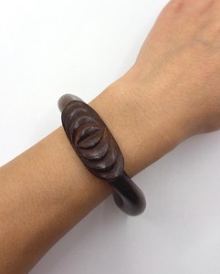 Minimalist Wooden Bangle Lightweight Casual Fashion Bracelet Natural <b>Crafts</b> - Product Image 4