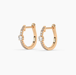 Custom 14KT Gold Lab Created Diamond Vintage <b>Stud</b> <b>Earrings</b> IGI Certified Gold Women <b>Fine</b> Jewelry Anniversary Party Gift - Product Image 2