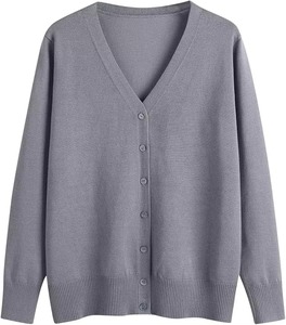 Cárdigan de Mujer, Grueso, Doble Botonadura, Manga Larga, Cuello en V, Abierto por Delante, Casual, Transpirable, Moda de Invierno, 12 GG - Product Image 3