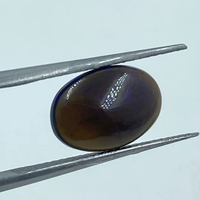 Opale de feu naturelle noire de qualité supérieure, taille ovale, pierre brute 2,00 carats 8,60x12,60 MM pour la fabrication de bijoux