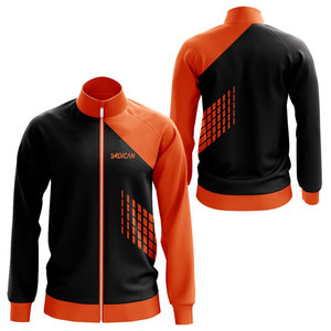 เสื้อแจ็คเก็ตฝึกซ้อมฟุตบอลผู้ชาย คอตั้ง ระบายอากาศได้ดี ซับเหงื่อ 100% โพลีเอสเตอร์ น้ำหนักเบา ซิปด้านหน้า พิมพ์ลายแบบ Sublimation - Product Image 1