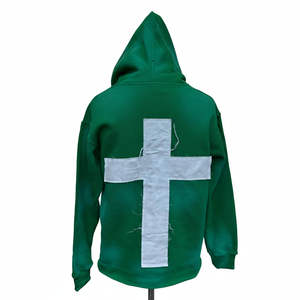 Sudadera con capucha de forro polar grueso, estilo streetwear, con logo aplicado personalizado, corte regular, para hombre, venta al por mayor. - Product Image 2