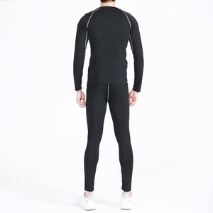 <b>Men's</b> High Waist Quick Dry Breathable <b>Compression</b> <b>Tights</b> 2 Piece Set <b>for</b> Fitness Sports Training Active Wear - Product Image 3