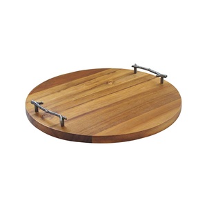 Plateau de service en bois écologique, durable, en bois massif, pour le petit-déjeuner, la cuisine, la salle à manger, la table basse et le service quotidien - Product Image 6