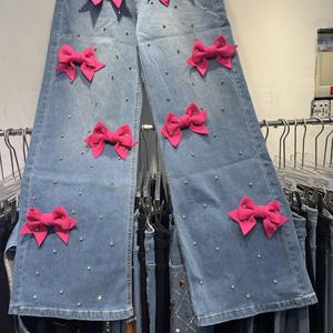 Jeans pour femmes grande taille à taille haute et coupe skinny JM - Nouveau modèle d'automne avec motif floral 3D, jeans tendance pour femmes grande taille - Product Image 5