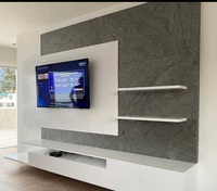 Revêtement mural flexible en pierre naturelle de marbre exclusif, couleur noir glace, pour sols et murs, utilisation sûre pour villas et maisons