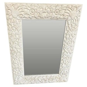 กระจกติดผนังไม้แกะสลักลายธรรมชาติสำหรับตกแต่ง - Product Image 1