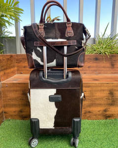 Conjuntos de bolsas de lona con compartimento para ordenador portátil, bolsa de equipaje de cuero genuino de gran capacidad y cuero de vaca al por mayor - Product Image 4