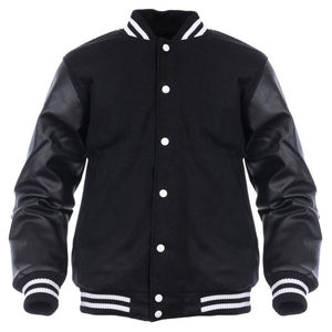 Chaqueta de Béisbol Universitaria Personalizada de Alta Calidad para Hombre, Diseño Personalizado Juvenil con Mangas de Cuero y Lana, Tela de Lona - Product Image 1