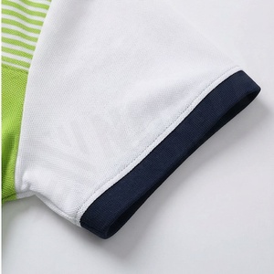 Polo de Hombre Verde y Blanco con Bloques de Color, Manga Corta, Cierre de Cremallera, Tejido de Punto, Secado Rápido, para Golf, Corte Regular - Product Image 6