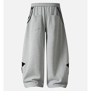 Baggy <b>Pants</b> Men Women Loose Fit Wide Leg Streetwear Joggers Sweatpants Custom Logo Printing Embroidery Supplier - Product Image 4