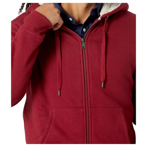 Sudadera con Capucha Roja Unisex, Forro Polar, Ropa Casual de Invierno, Corte Regular, Color Sólido, Chaqueta de Algodón Tejido - Product Image 5