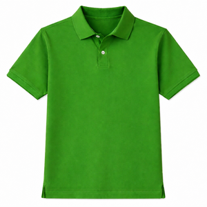 Polo de Algodón Verde Oliva para Hombre, Manga Corta, Cuello con Botones, Uso Diario Informal, Transpirable, Tejido de Punto, OEM, ODM, Venta al Por Mayor - Product Image 2