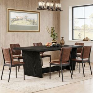 Tavolo da Pranzo in Legno per Cucina, Sala Conferenze e Ufficio - Arredamento Versatile - Product Image 1