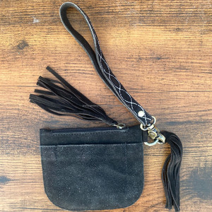 Haute qualité botte point daim cuir pochette d'argent Portable personnalisé porte-monnaie avec bracelet carte de crédit sac à main femmes Mini portefeuilles - Product Image 5