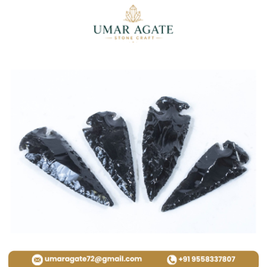 Obsidienne noire, pointe de flèche taillée à la main de 3 à 3,5 pouces, pierre naturelle, outil spirituel, cadeau - Product Image 3
