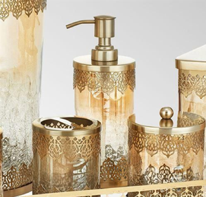 Elegante Juego de Accesorios de Baño Modernos de Seis Piezas en Acero Dorado, Diseño de Diamantes con Textura Brillante, Fácil de Limpiar, Disponible al por Mayor - Product Image 5