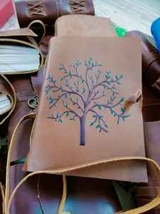 Nuevo diario con cubierta de cuero 100% genuino, con pelo, encuadernación térmica, o diario de cuero de búfalo para hombre y mujer. - Product Image 2