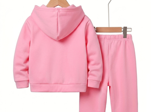 Conjunto de Sudadera con Capucha y Pantalones de Gato de Dibujos Animados Rosa para Niñas, Chándal Casual de Manga Larga, Ropa de Otoño de Algodón Transpirable para Niños - Product Image 4