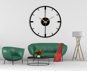 Modern Metal <b>Wall</b> <b>Clock</b> Minimalist Round Design Contemporary Decorative Timepiece Elegant <b>Living</b> <b>Room</b> Home <b>Wall</b> Decor - Product Image 1