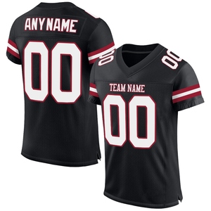 Venta al por Mayor Directa de la Industria, Jersey de Fútbol Americano Auténtico Personalizado en Negro, Blanco y Rojo Cardinal, el Más Vendido - Product Image 1