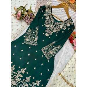 Designer Women's Party Wear Suit <b>Set</b> with Heavy <b>Embroidery</b> Work - Product Image 2