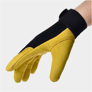 ถุงมือทำงานโพลีเอทิลีน สีเหลือง สีดำ สายรัดข้อมือแบบยืดหยุ่น กันลื่น ทนต่อการเสียดสี ป้องกันแรงกระแทก ลดแรงกระแทก ทั่วไป - Product Image 5