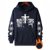 Sudadera con Capucha Unisex Personalizada de Alta Calidad con Estampado Gráfico de Telaraña Negra, de Felpa, Corte Cuadrado, con Bolsillo, Ecológica, de Secado Rápido, 350g, Estilo Urbano